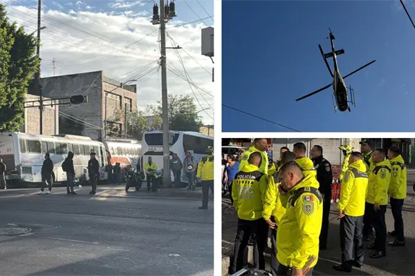 Operativo en el Eje 1 Oriente: tránsito sanciona y retira placas a 14 transportistas de CDMX