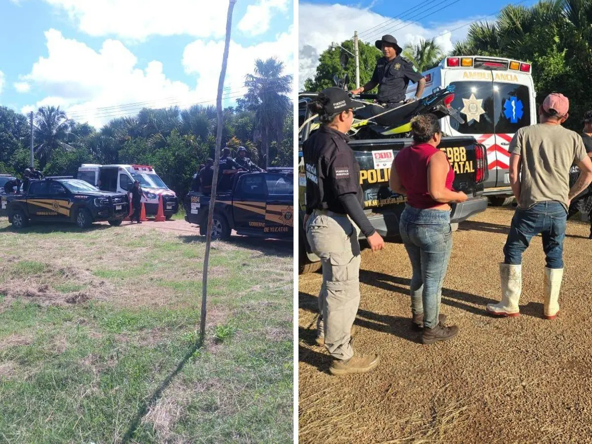 Dos personas fueron halladas con vida y en buenas condiciones luego de estar extraviadas desde el pasado domingo en los montes de Tekax.- Fuente SSP