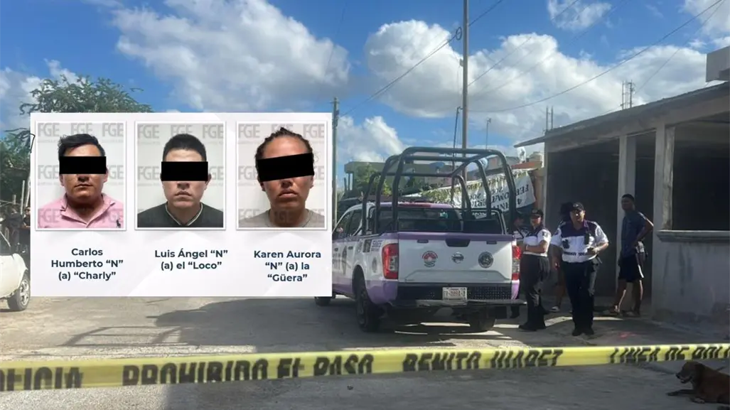 Capturan a trio de sicarios en Cancún por quitarle la vida a una pareja: el crimen fue cometido frente a los hijos