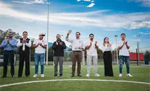 David de la Peña Marroquín destaca la inauguración de cancha futbol 5 en Santiago David de la Peña Marroquín destaca la inauguración de cancha futbol 5 en Santiago