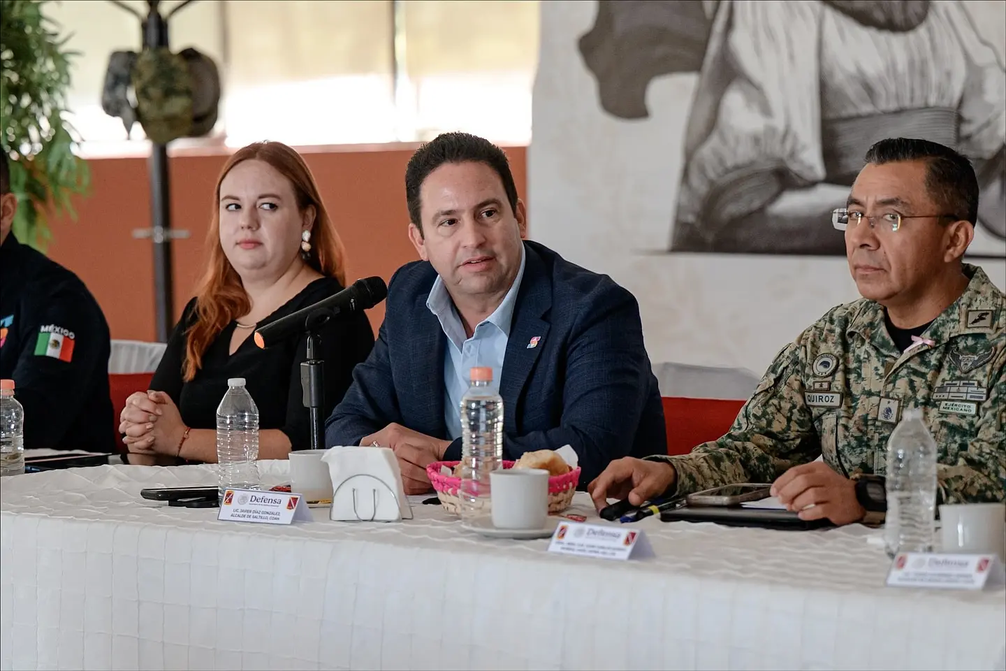 El alcalde Javier Díaz en la mesa de seguridad. (Fotografía: Javier Díaz)