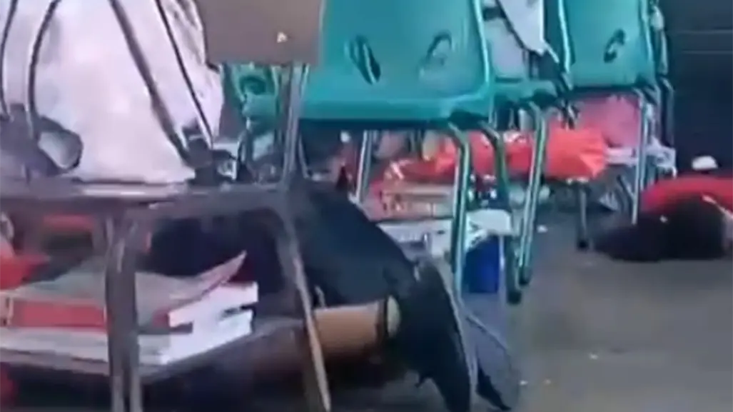 VIDEO | Alumnos de primaria viven momentos de tensión durante balacera en la colonia CROC de Monterrey