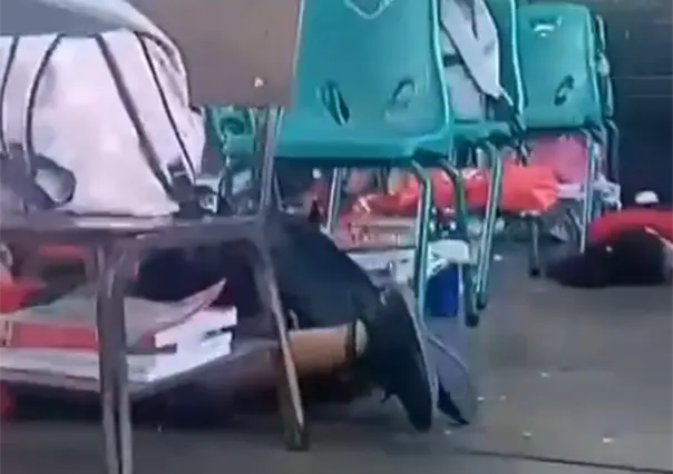 VIDEO | Alumnos de primaria viven momentos de tensión durante balacera en la colonia CROC de Monterrey