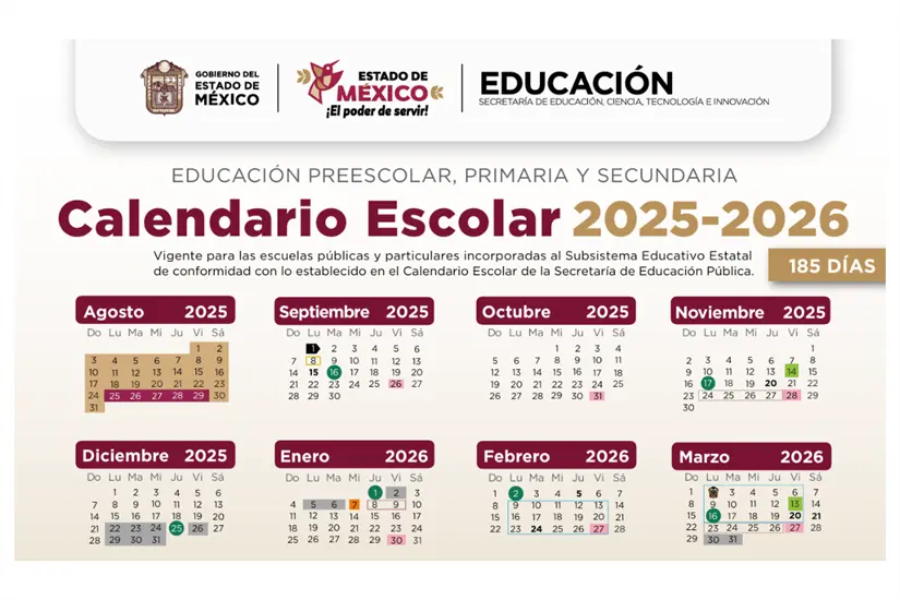 imagen recuadro Calendario SEP escolar nivel básico