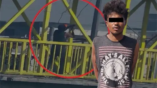 VIDEO | Así atraparon a un ciudadano hondureño cometiendo robo de cableado en Monterrey