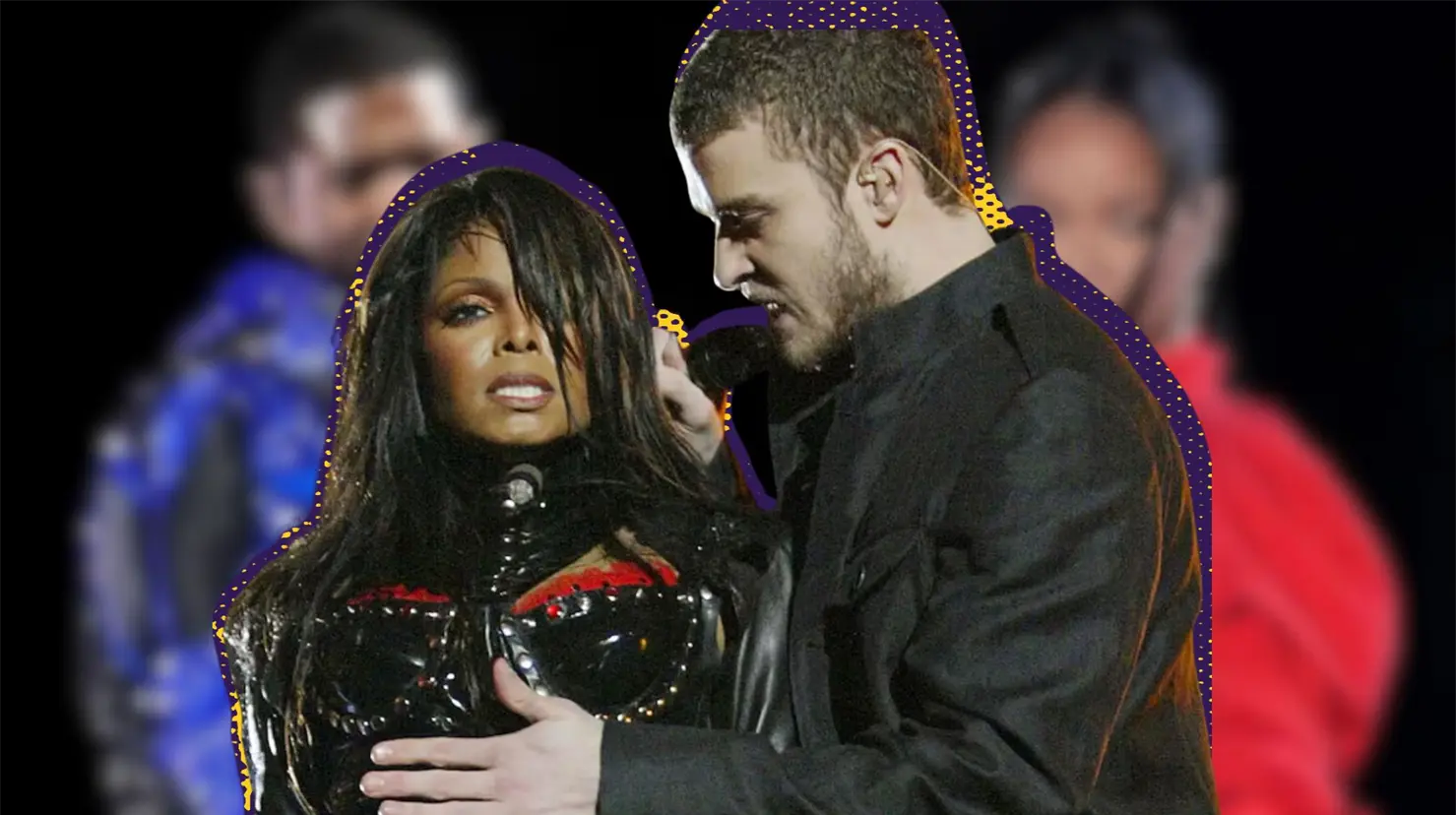 La actuación de Janet Jackson y Justin Timberlake en 2004 durante el medio tiempo ha sido una de las más controvertidas en la historia del Super Bowl. Foto. Especial/Canva.
