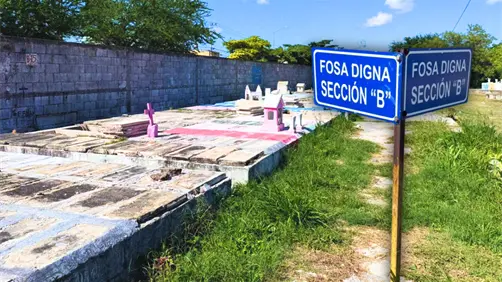 Fosa Digna en Mérida, el lugar donde las ofrendas y flores rara vez llegan
