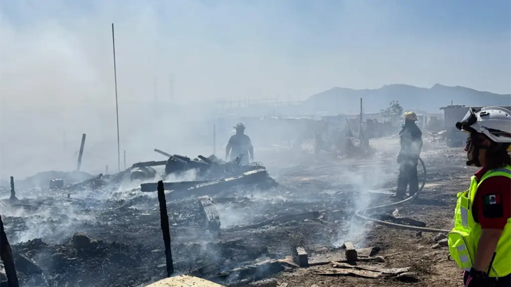 Incendio en Ramos Arizpe consume 5 tejabanes; aseguran vecinos que fue provocado