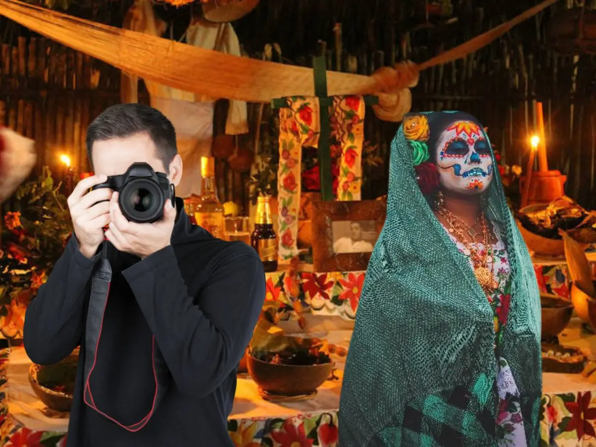 La cebración del Janal Pixán en Yucatán es un buen momento para tomar fotografías pues el entorno y la iluminación son apropiadas para sacar excelentes composiciones.- Fuente Canva y Cultura Mérida