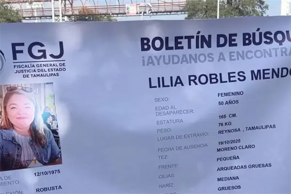 ¿Quién es Llilia Robles Mendoza, una de las 8 personas desaparecidas en el mes de octubre en Reynosa?