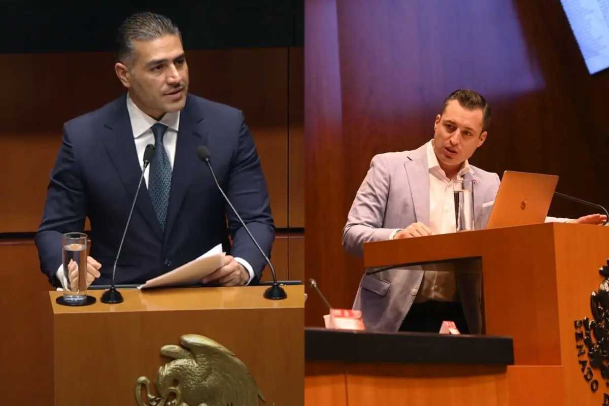 Omar García Harfuch y Luis Donaldo Colosio Riojas en el Senado Foto: Senado de México