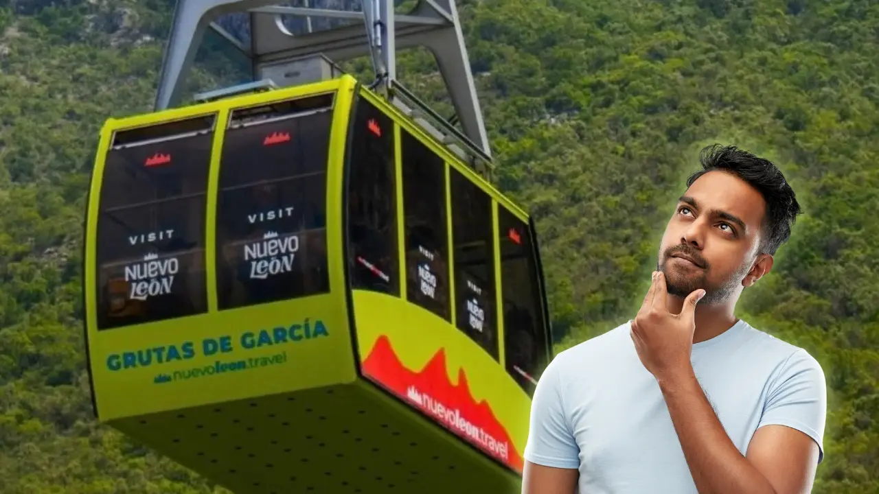 Imagen ilustrativa de una persona visitando las Grutas de García. Foto: Canva
