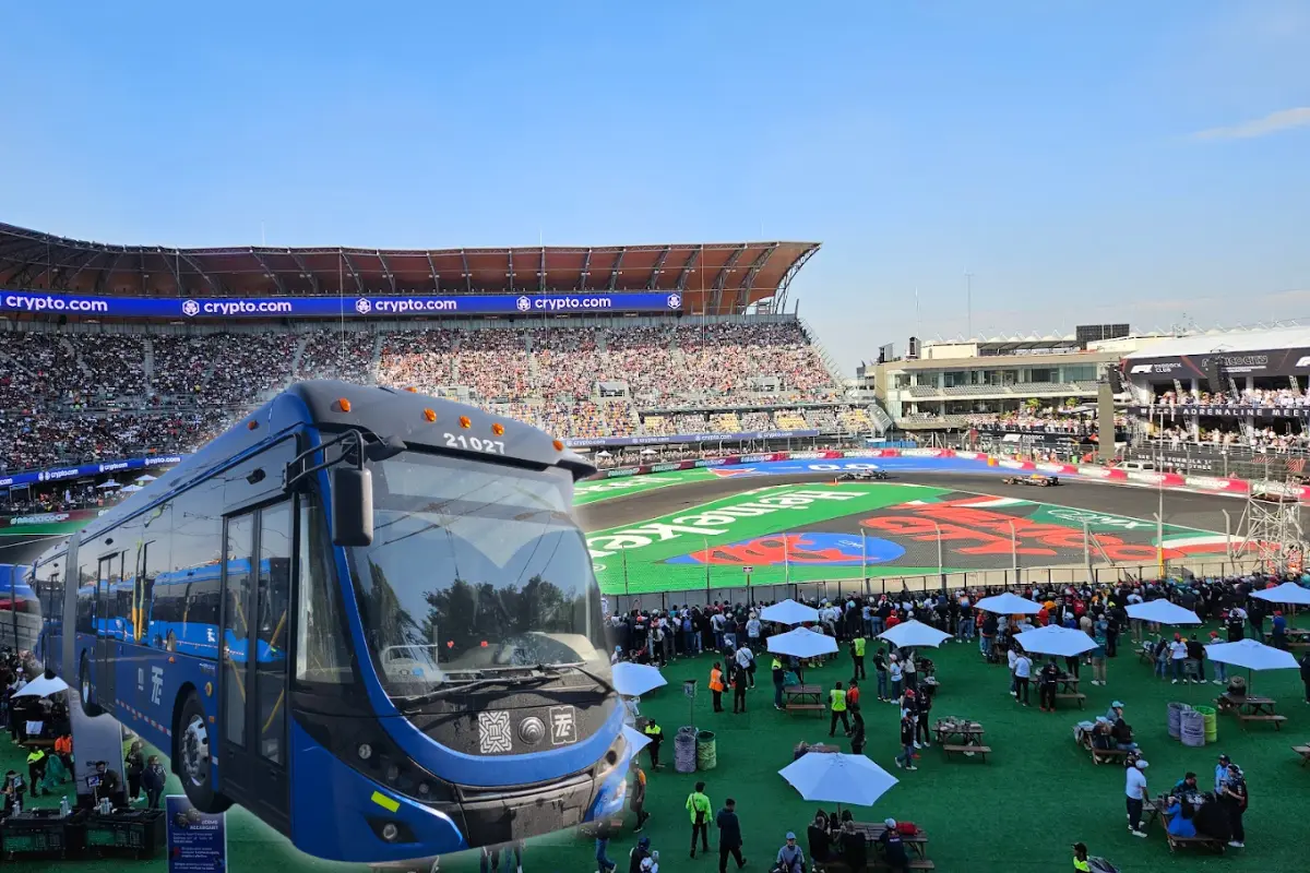Autódromo Hermanos Rodríguez, Trolebús. Foto Maps Switch Eventos | Gobierno CDMX