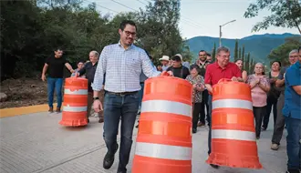 David de la Peña mejora calles y servicios básicos en la comunidad de San Pedro, en Santiago, Nuevo León