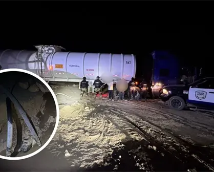 Golpe al huachicol en Coahuila: aseguran en Parras pipa con 50 mil litros de combustible ilícito