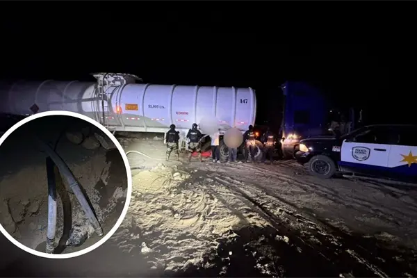 Golpe al huachicol en Coahuila: aseguran en Parras pipa con 50 mil litros de combustible ilícito