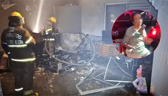 Rescatan a mujer de 86 años tras incendio en su vivienda en Monterrey