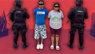 Capturan a pareja con armas y drogas en Salinas Victoria; el hombre habría disparado a elementos