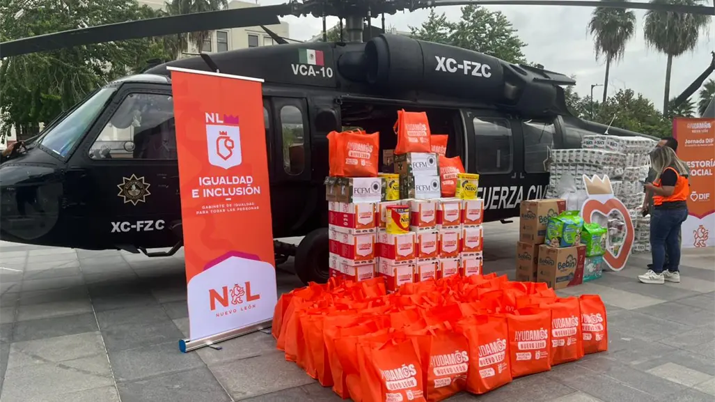 Nuevo León envía víveres a Tulancingo, Hidalgo tras severas afectaciones por las fuertes lluvias