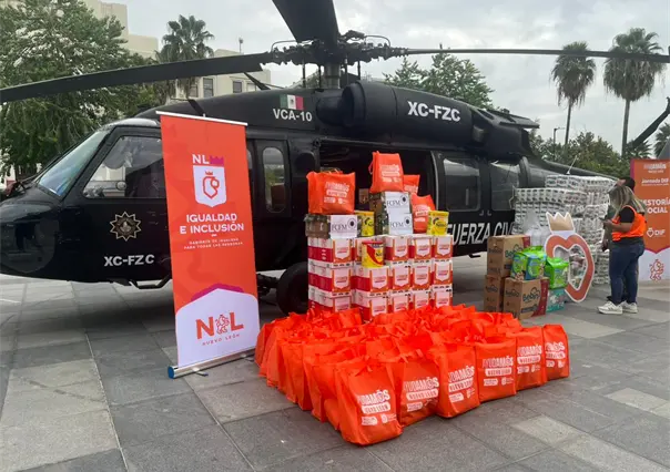 Nuevo León envía víveres a Tulancingo, Hidalgo tras severas afectaciones por las fuertes lluvias