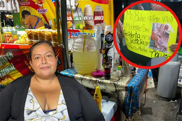 Familia vende tortas de la barda en la Feria Tamaulipas para sacar adelante a su hijo de meses en el hospital 