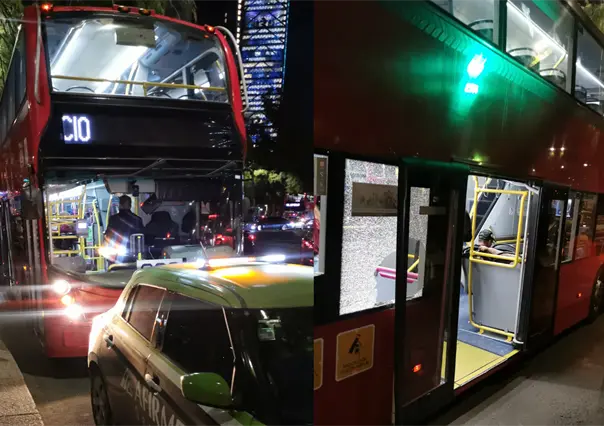 Choque de Metrobús en Paseo de la Reforma deja tres mujeres lesionadas cerca de la Diana Cazadora