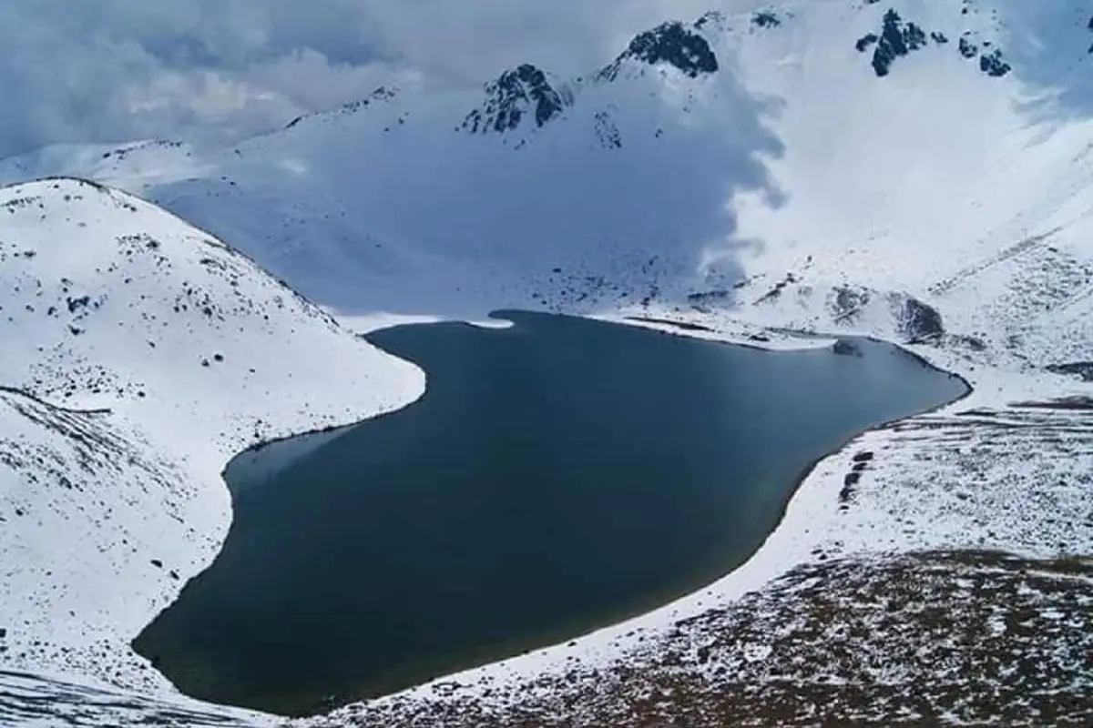 Nevado de Toluca lleno de nieve. Foto: X (@TapiaFernanda)