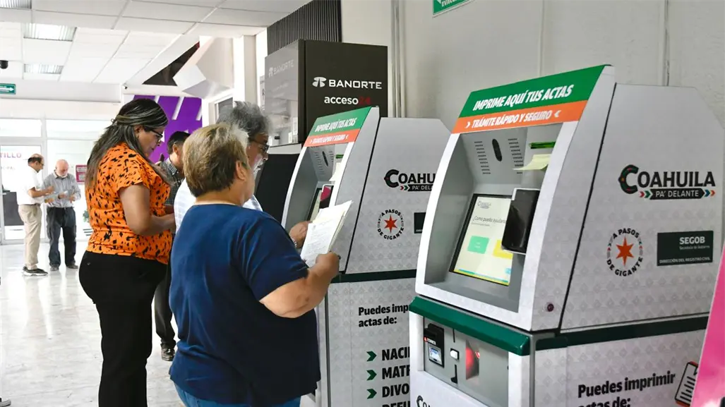 Saltillo: ¿Dónde se localizan los nuevos cajeros RCNET del Registro Civil?