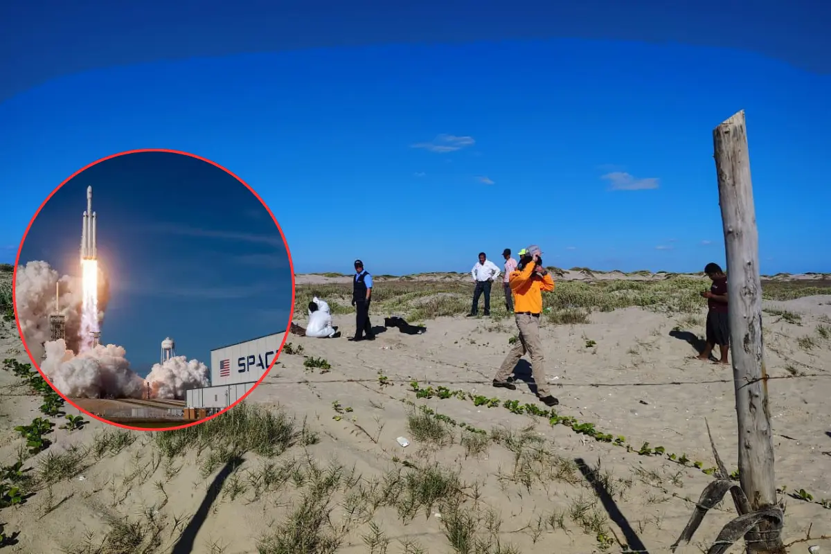 Empresa contratada por Space X entra sin autorización para limpiar fragmentos de cohete. FOTO | CONIBIO Global A.C.