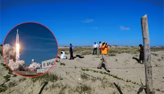 Empresa de salvamento de SpaceX ingresa a México sin permisos a recoger basura espacial en la playa Bagdad en Matamoros
