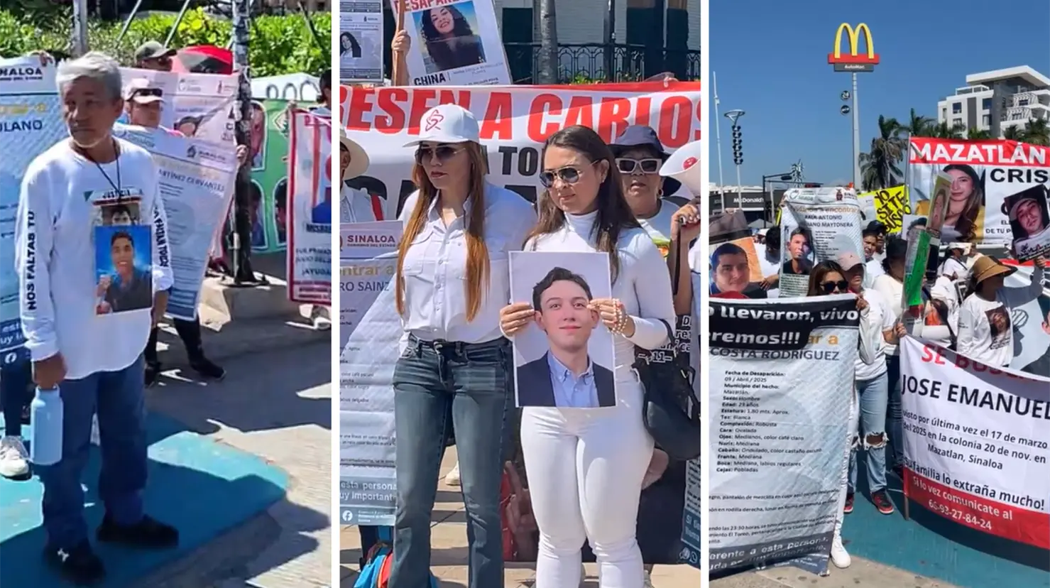 La familia de Carlos Emilio organizó una marcha en Mazatlán, a la cual se sumaron otras personas. | Foto: Especial.