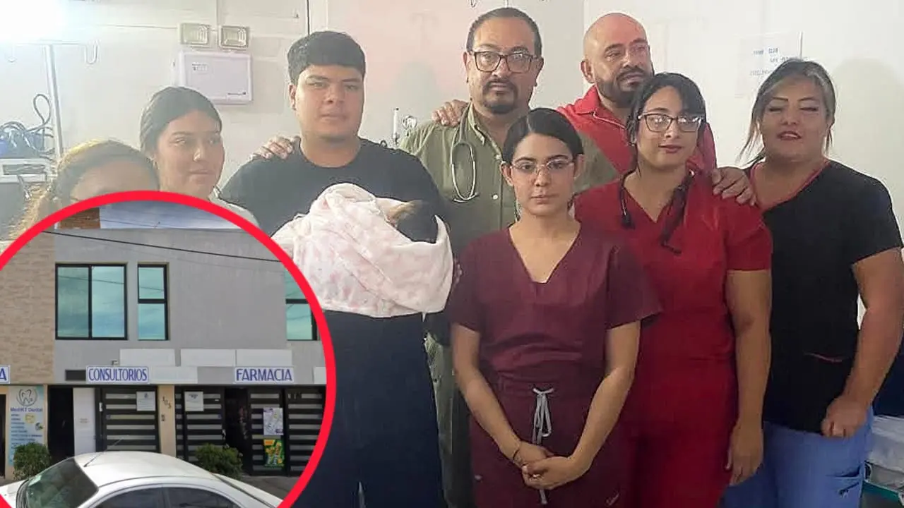 Personal médico que resguardó y atendió a la bebé robada en Durango | Foto: CP Javier Fernández Ávila, en Facebook