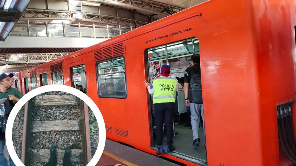 Viejito cayó a las vías de la Línea 5 del Metro en Instituto del Petróleo