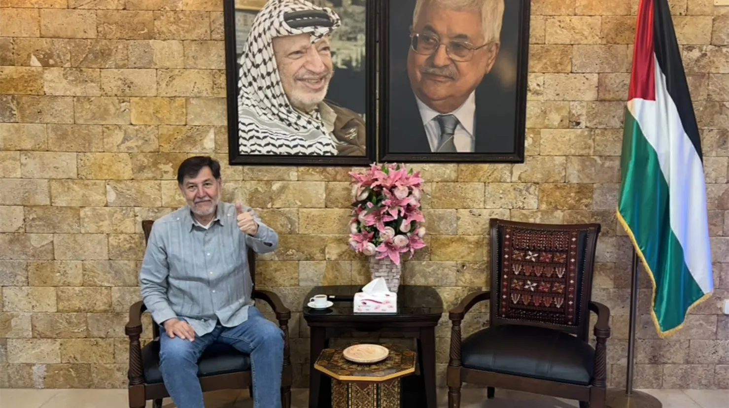 Gerardo Fernández Noroña viaja a Gaza y desata críticas del PRI en Michoacán. Foto: X (@fernandeznorona)