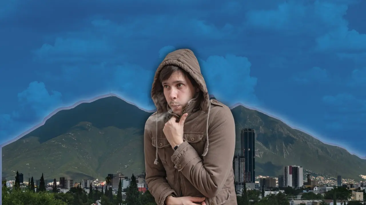 Hombre con chamarra y detrás el cerro de la silla Foto: Canva