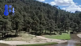 Caen temperaturas en sierra de Durango, La Rosilla llega a 4.5 grados bajo cero