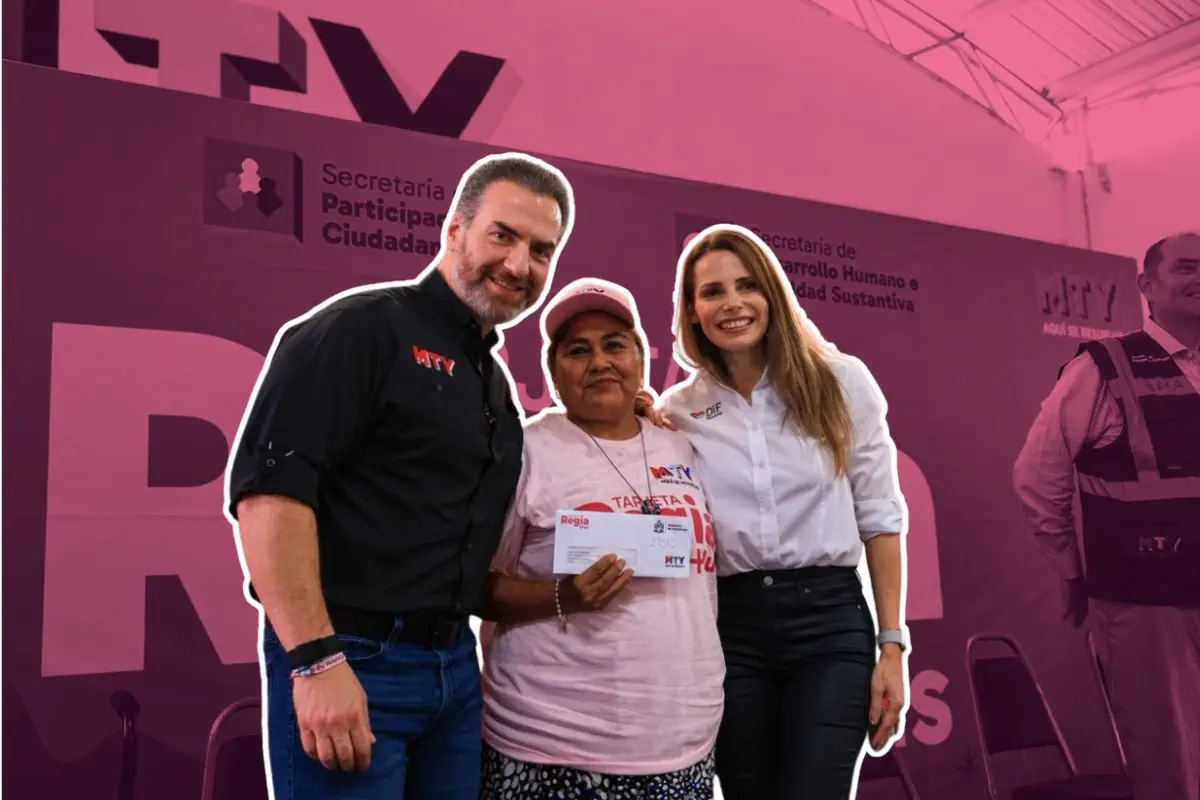 Adrián de la Garza impulsa bienestar con la Tarjeta Regia Plus. Foto: Gobierno de Monterrey
