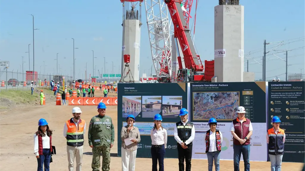 Avances en las obras del Tren México-Pachuca: Claudia Sheinbaum y Delfina Gómez asisten a supervisar obras