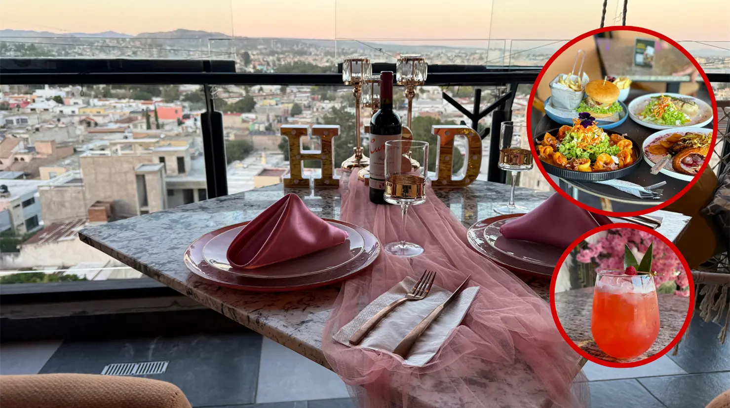 Este restaurante tienes una vista hermosa de la ciudad de Durango. Foto: Jesús Carrillo.