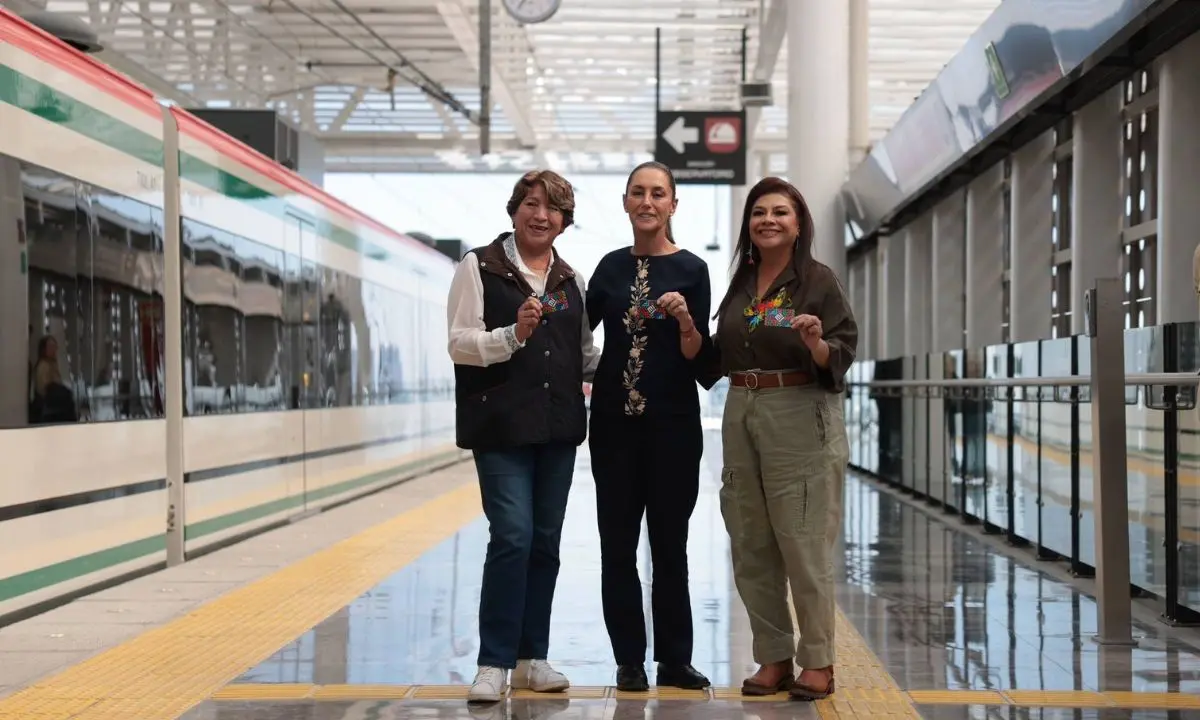 Claudia Sheinbaum, presidenta de México, Clara Brugada, jefa de Gobierno de la CDMX, Delfina Gómez, gobernadora del Estado de México.  Foto: Presidencia de la República