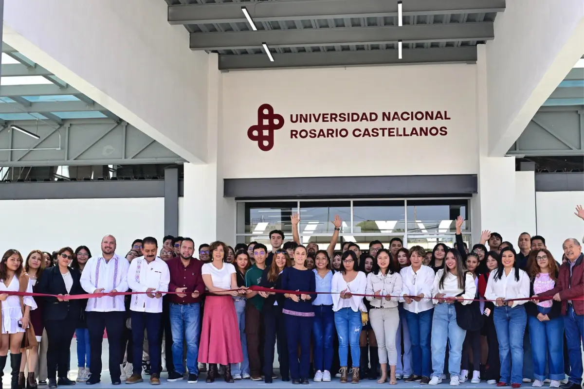 Inauguración del plantel en Edomex de la Universidad Nacional Rosario Castellanos.  Foto: X (@delfinagomeza)
