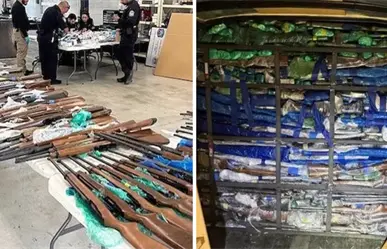 Decomisan 400 armas ilegales que intentaban cruzar de Estados Unidos a Tamaulipas