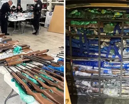 Decomisan 400 armas ilegales que intentaban cruzar de Estados Unidos a Tamaulipas