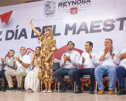 Gobierno de Reynosa festeja a los maestros... en octubre