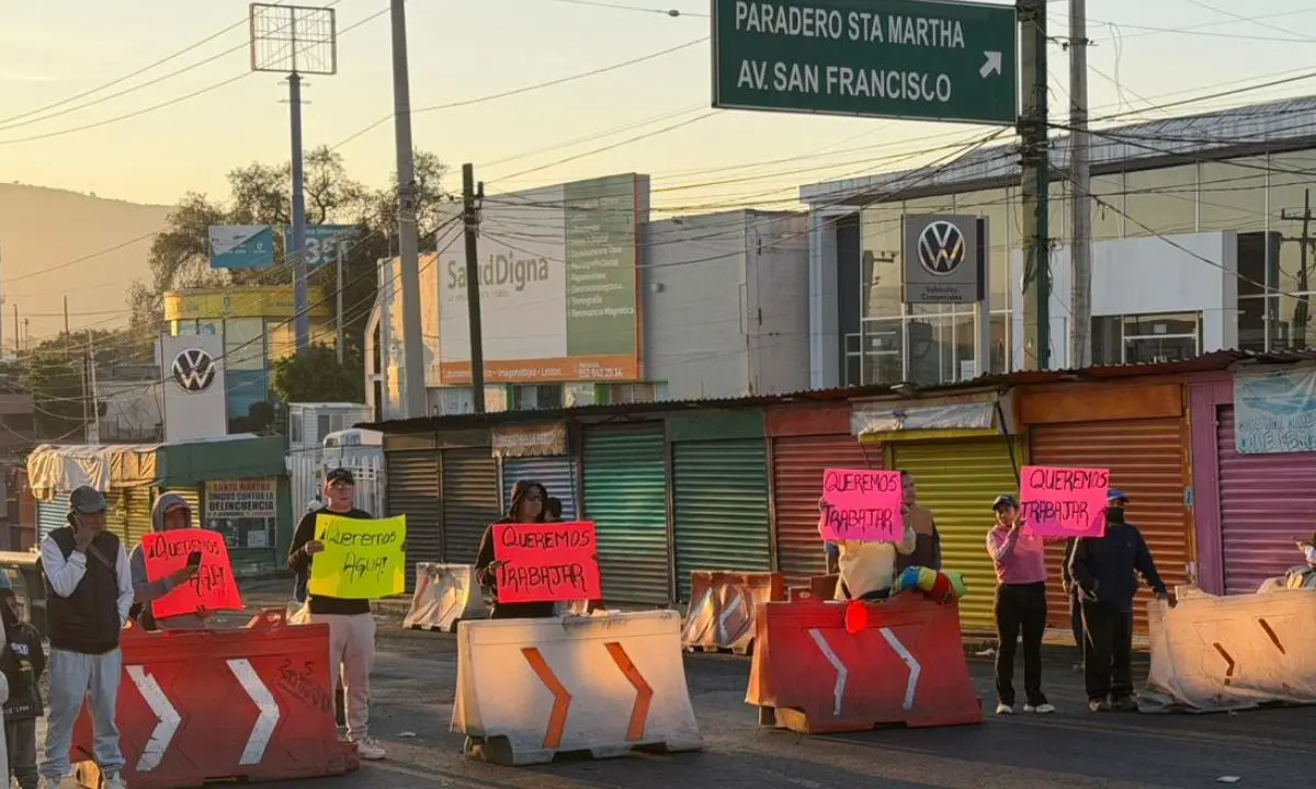 Bloqueo de piperos en Edomex.   Foto: Ramón Ramírez