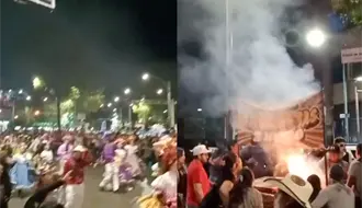 VIDEO | Incendio durante Desfile de Catrinas en CDMX alarma a usuarios; exigen más seguridad