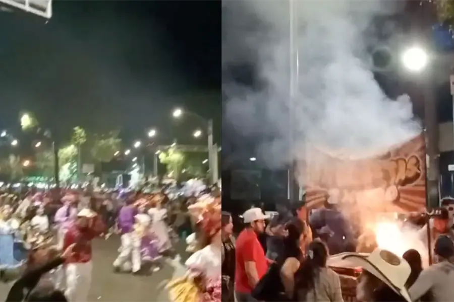VIDEO | Incendio durante Desfile de Catrinas en CDMX alarma a usuarios; exigen más seguridad