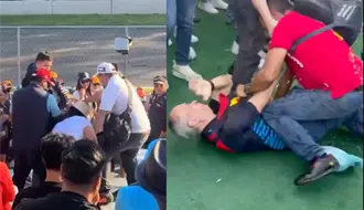 VIDEO | Asistentes al GP de México protagonizan pelea mientras pilotos de F1 daban todo en la pista