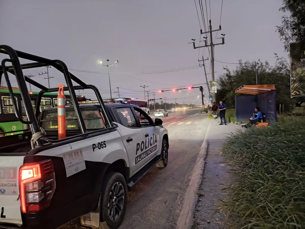 Los uniformados lograron detenerlo casi de inmediato, tras ser señalado por la víctima. Foto: Secretaría de Seguridad y Vialidad de Salinas Victoria.
