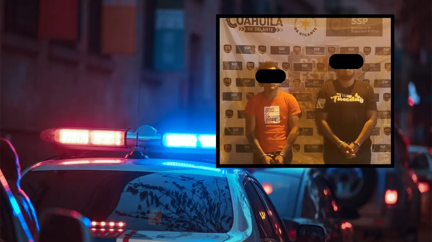 Hubo dos detenidos tras el aseguramiento de la droga. (Fotografía: Canva | Gobierno de Coahuila)